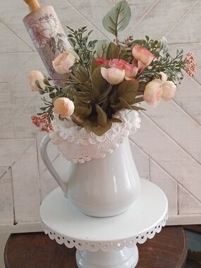 4 PC. Bundle Of Pretty Things Decorated DIY Rolling Pin Vignette!